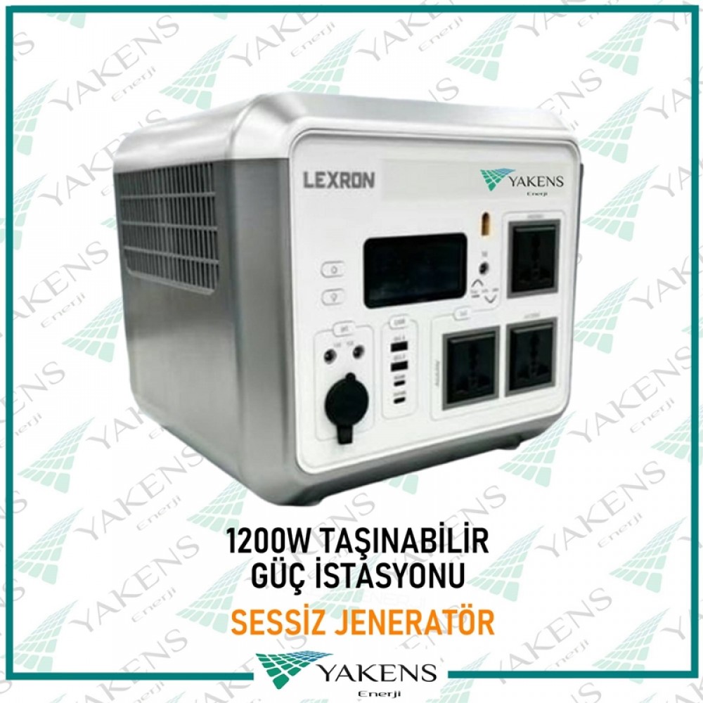 1200W Watt Taşınabilir Güç İstasyonu Hazır Enerji Sistemi Lexron